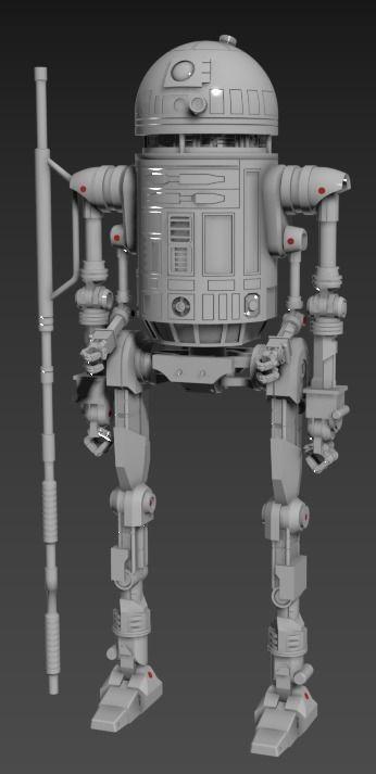 Astromech Ferry Droid Articulated Figure 3d printing STL
