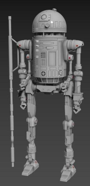 Astromech Ferry Droid Articulated Figure 3d printing STL