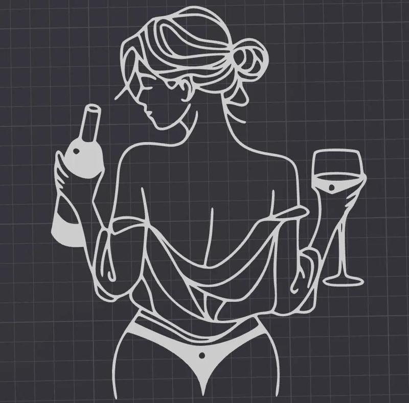 Woman wall art silhouette   