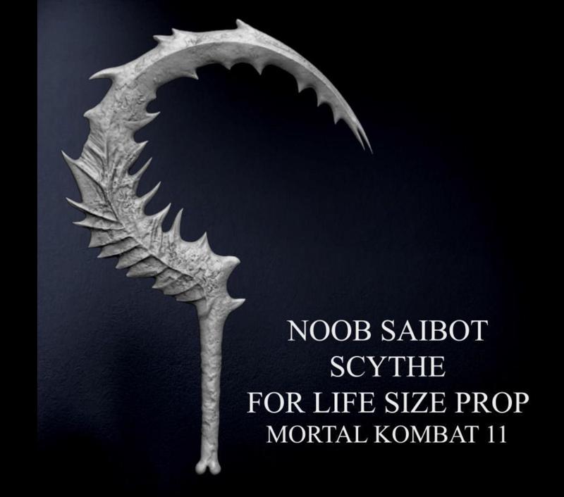 3D PRINTABLE NOOB SAIBOT SCYTHE FOR LIFE SIZE PROPS - MK 11
