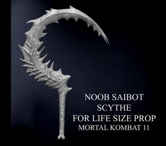 3D PRINTABLE NOOB SAIBOT SCYTHE FOR LIFE SIZE PROPS - MK 11