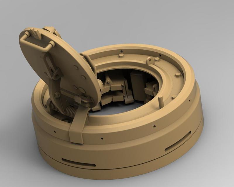 Tiger H1 Panzer Cupola 1-10 scale  stl 3d model