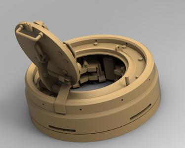 Tiger H1 Panzer Cupola 1-10 scale  stl 3d model