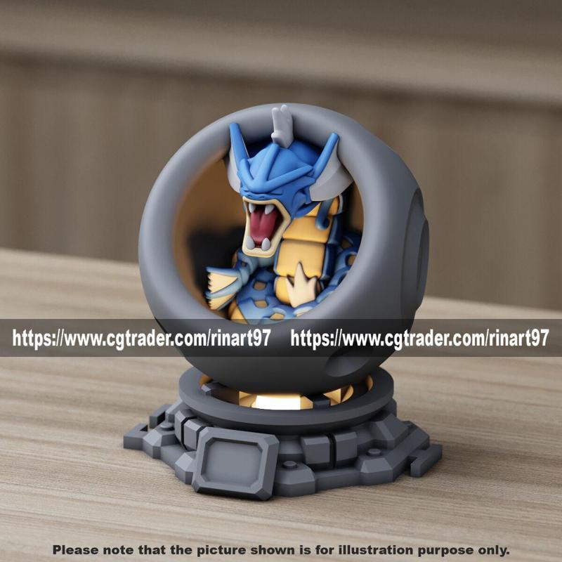 Gyarados in healing machine pods from pokemon
