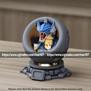 Gyarados in healing machine pods from pokemon