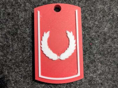 Roman gladiator shield keychain