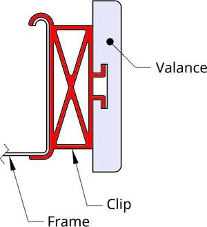 Valance Clip for Window Blinds   
