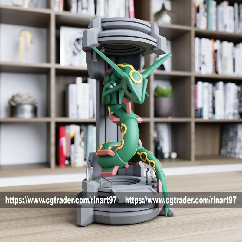 Rayquaza in the lab from Pokemon