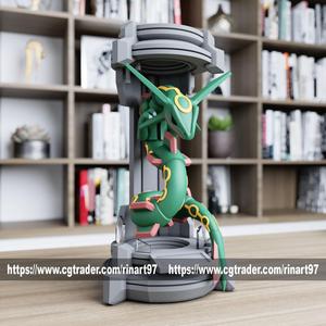 Rayquaza in the lab from Pokemon