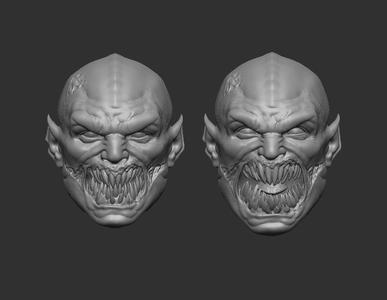 Mortal Kombat 1 Baraka Headsculpt for Action Figures