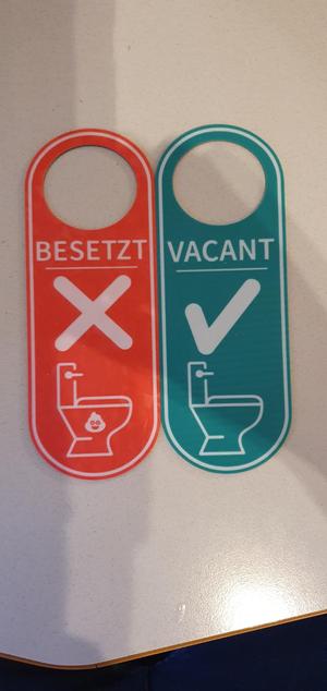 Toilet Signs Vacant/Occupied - Frei/Besetzt