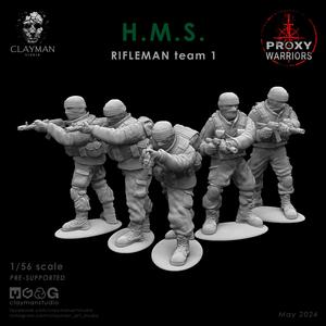 HMS RIFLEMAN Team 1 - 1/56 scale