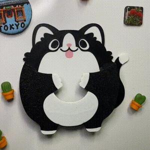 CAT STICKY NOTE HOLDER AND CHECKLIST TEMPLATES STENCILS - MAGNETIC AND STANDS ON OWN
