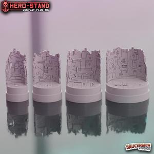Hero-Stand Display Plinths - Spaceship Wreckage (Round)