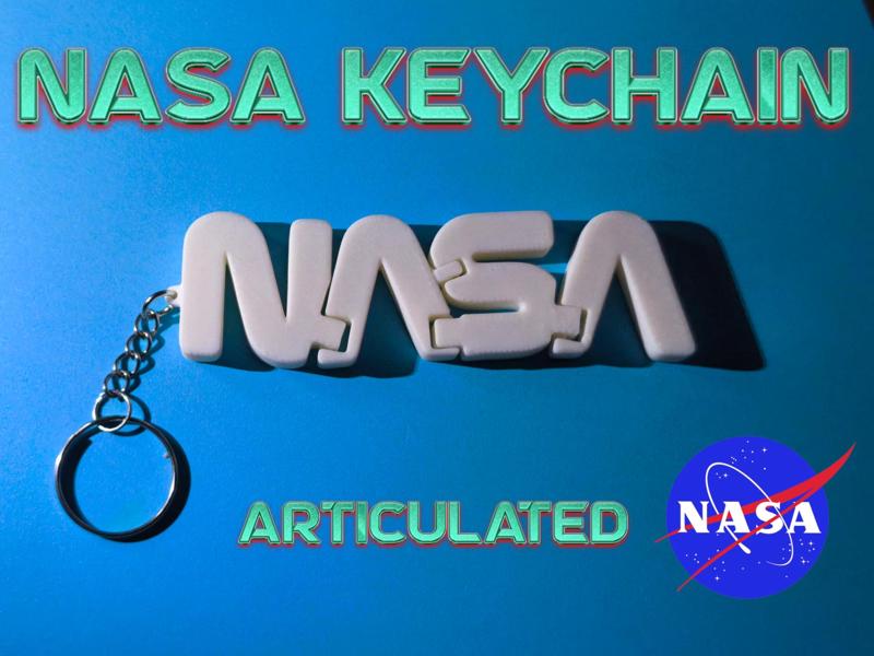 NASA ariculated keychain