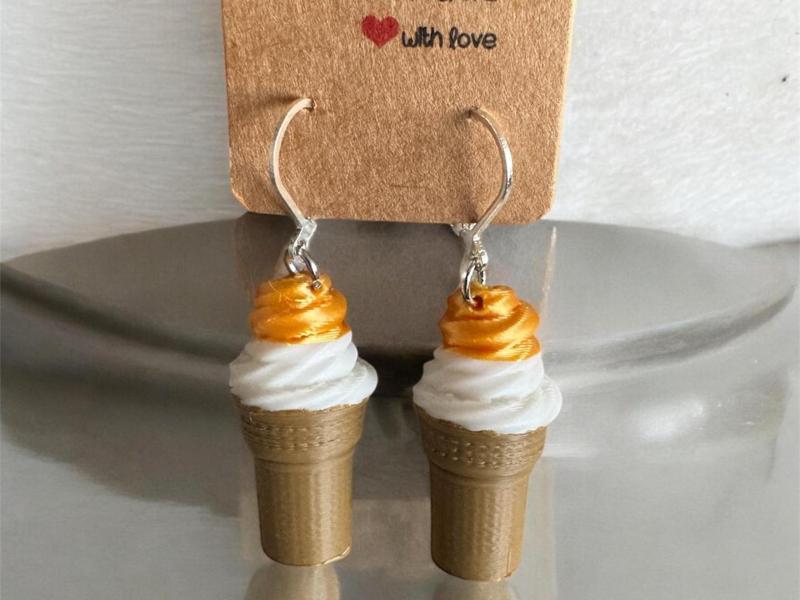 Soft-Serve Wafer-Cone Earrings