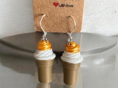 Soft-Serve Wafer-Cone Earrings