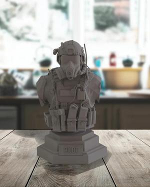 Pilot Hero Bust   