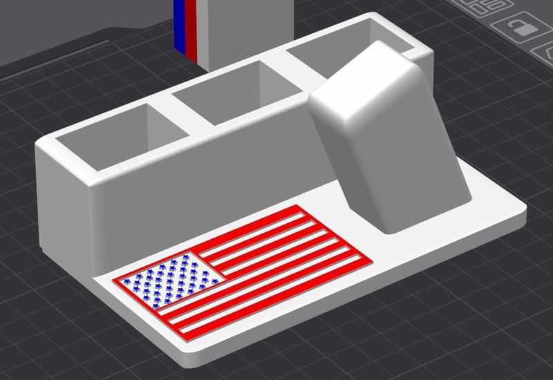 American Flag Pistol and Magazine stand