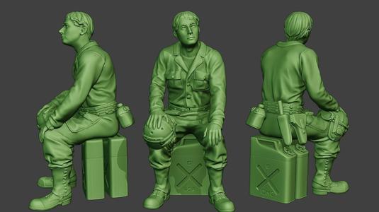 American Tank Crew unit ww2 Sit ATC1