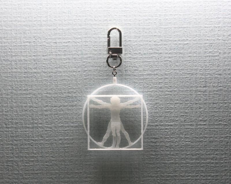 Vitruvian Man Keychain Accessory (variation 1)