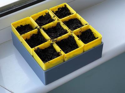 Gridfinity seed planter & germinator to start grow