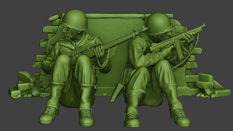 American soldiers ww2 Cover Down A10