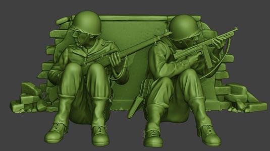 American soldiers ww2 Cover Down A10