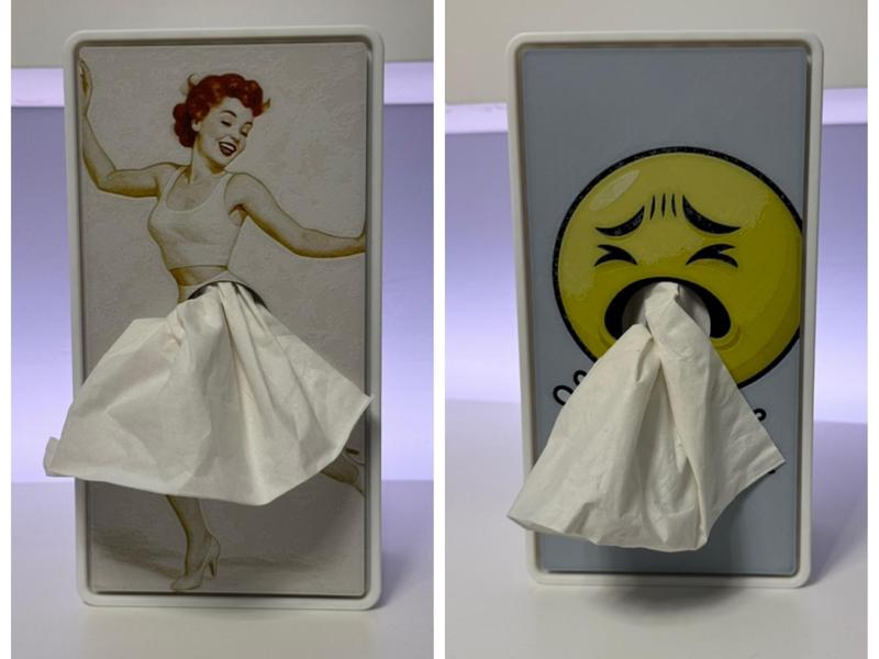 mountable tissue box for HueForge