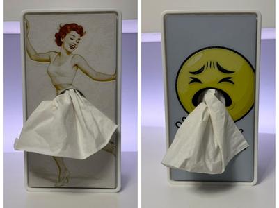 mountable tissue box for HueForge