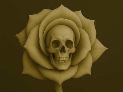 Skull in Bloom – Symbol of Life and Death