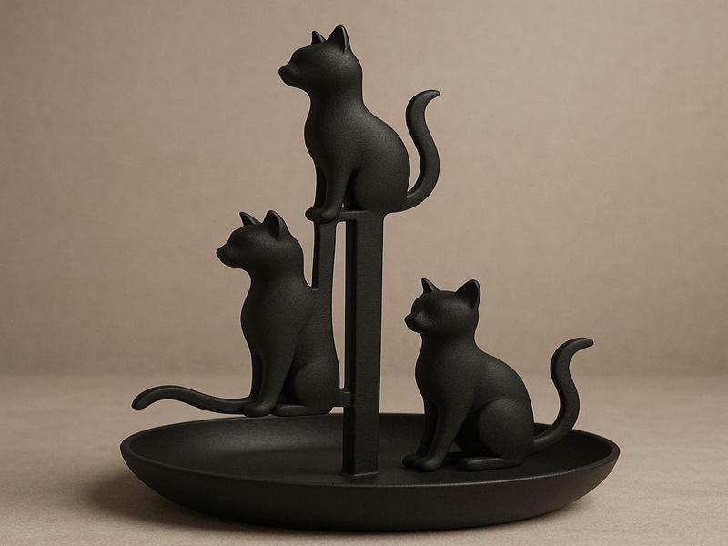 Cat Trio Jewelry Holder