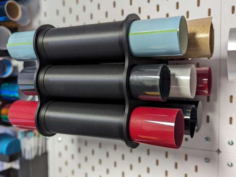 Ikea Skadis Vinyl Rolls Storage