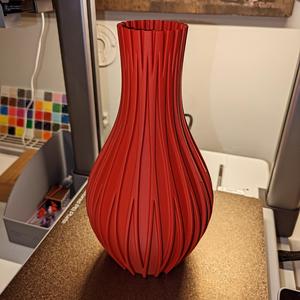 Tall Double-Ribbed Vase