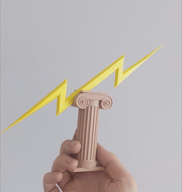 Zeus Thunderbolt and Display Stand