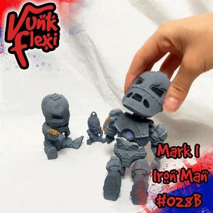 Iron Man Mark I Flexi Print-In-Place + figure & keychain
