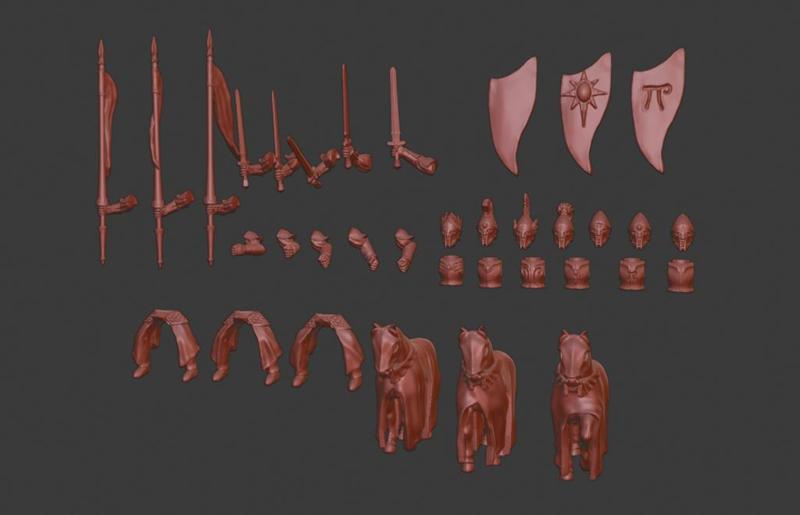 Elf Knights / Cavalry Miniatures