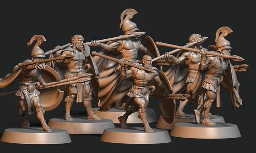 Ancient Greek Peltasta - Trathian Wolves - 32mm Miniatures