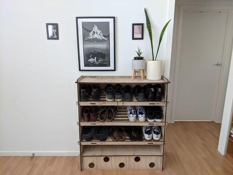 Laser Cut Shoe Rack