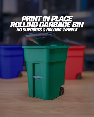 Mini Rolling Garbage Bin Print in Place