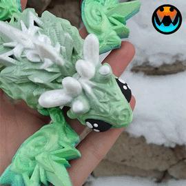 Snowflurtle: Winter Snowflake Turtle Cinderwing3D Mash-up, Flexi Articulating
