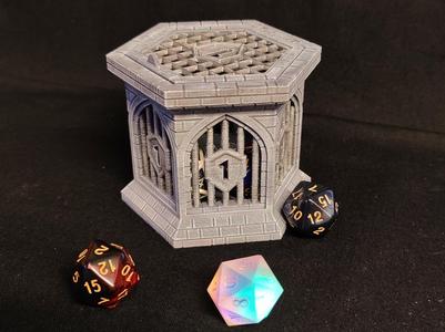 Dice jail with clip-on lid D&D
