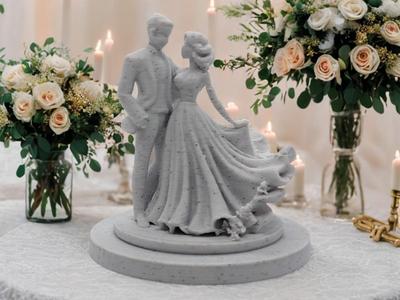 Eternal Elegance Bride & Groom Romantic Sculpture