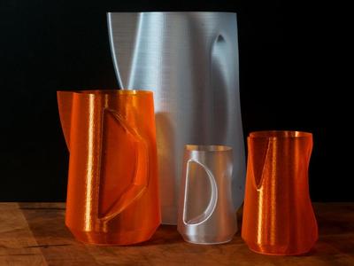 Spiraled Pitcher for the Wrangling of Cats, Di-hydrogen Monoxide and other Fluids