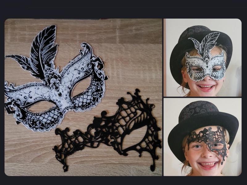 2 lace mask