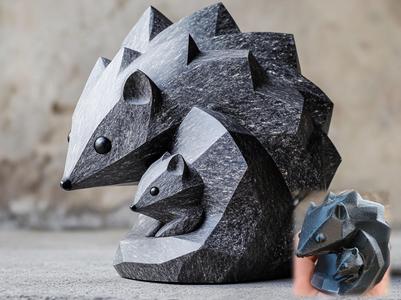 Hedgehog Mother Sculpture