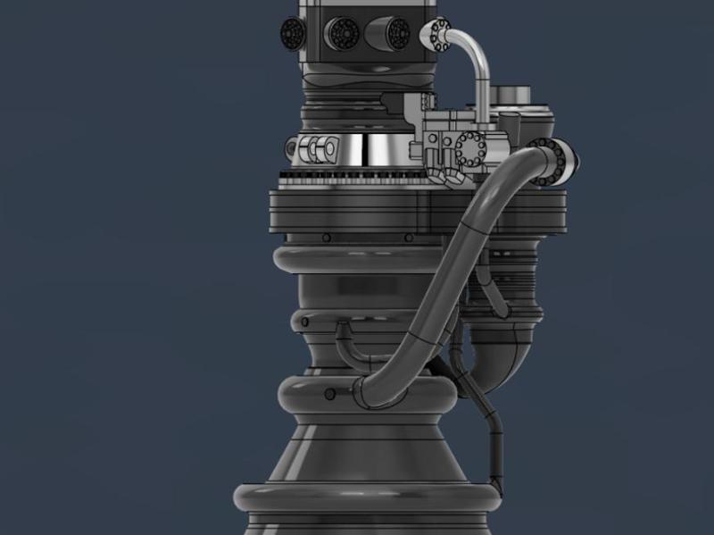 SpaceX Raptor 3 Rocket Engine (One Piece)