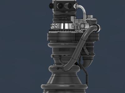 SpaceX Raptor 3 Rocket Engine (One Piece)