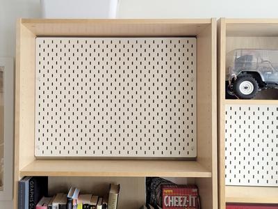 IKEA Skadis pegboard mount for Billy bookshelves