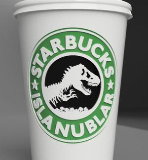 Starbucks Isla Nublar Key chain